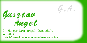 gusztav angel business card